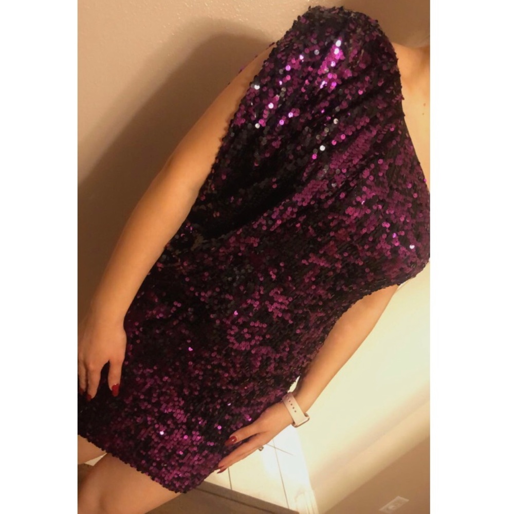 Purple sequenced dress